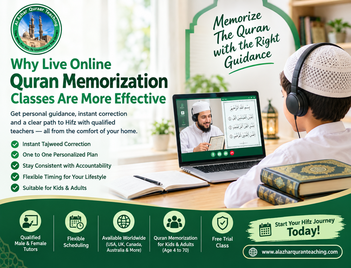 Al-Azhar Quran Teaching | Why Live Online Quran Memorization Classes Are More Effective Why Live Online Quran Memorization Classes Are More Effective